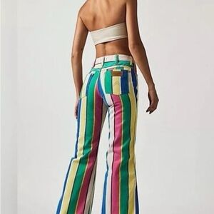 Wrangler multicolor stripe Wanderer Flare jeans